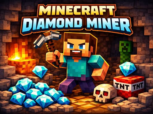 Play Minecraft Diamond Miner - Free Online Puzzle