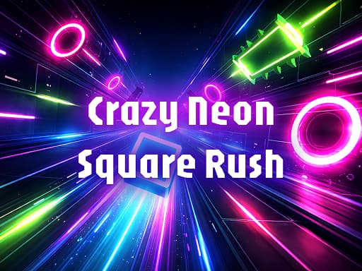 Play Crazy Neon Square Rush - Free Online Arcade