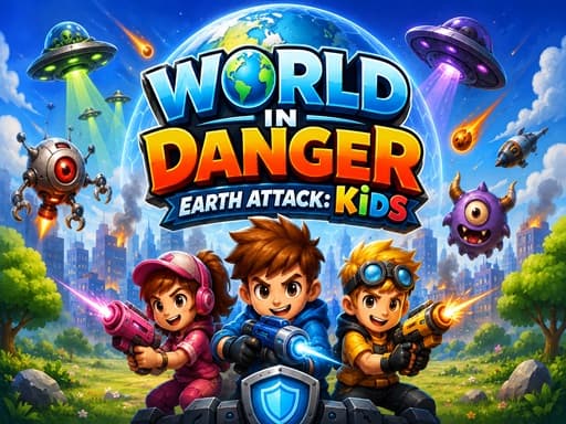 Play World in Danger   Earth Attack Kids - Free Online Arcade