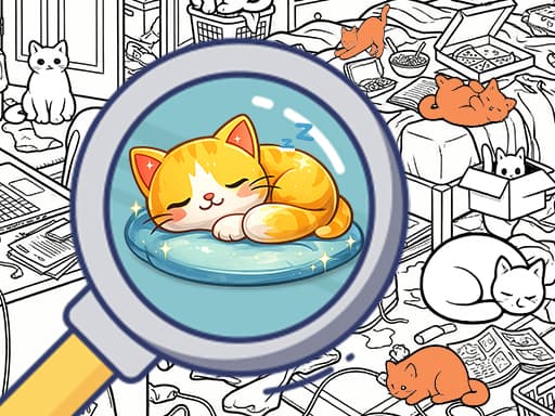 Play Find the Kitten: Spot the Cat - Free Online Puzzle