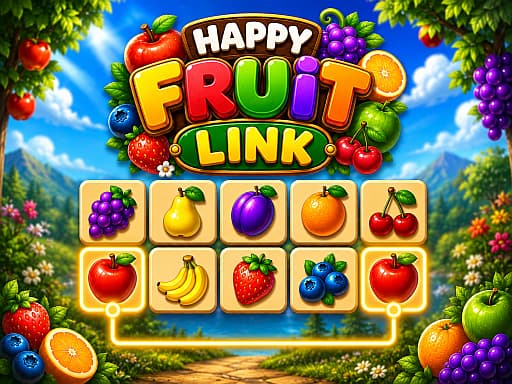 Play Happy Fruit Link - Free Online Puzzle