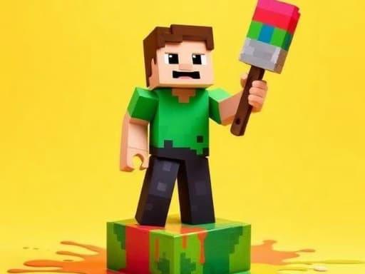 Play BTS Minecraft Coloring Time - Free Online Arcade