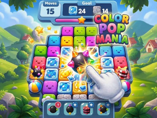 Play Color Pop Mania - Free Online Puzzle