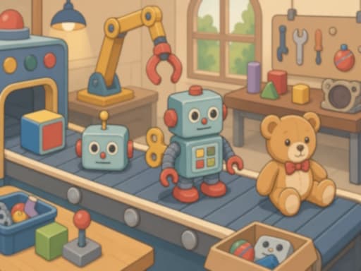 Play Toy Factory Conveyor  - Free Online Puzzle