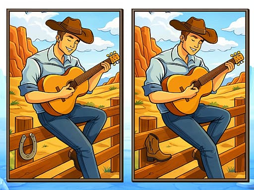 Play Spot The Difference Wild West - Free Online Puzzle