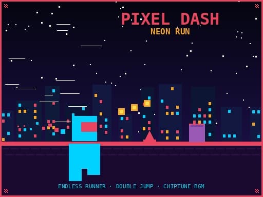 Play PIXEL DASH: NEON RUN - Free Online Arcade