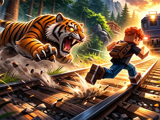 Play Running From A Hungry Tiger - Free Online Action