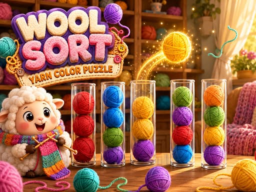 Play Wool Sort: Yarn Color Puzzle - Free Online Puzzle