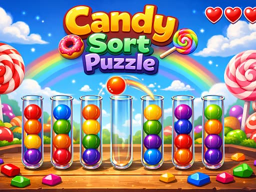 Play Candy Merge Sort - Free Online Puzzle