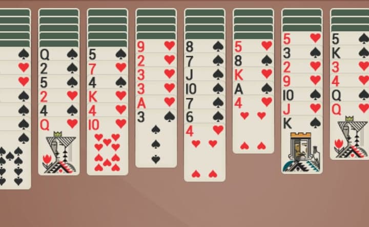 Play Spider Solitaire 2 Suits - Free Online Arcade
